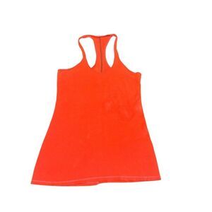 Lululemon Racerback Tank Top Coral Red Size S-fair condition-